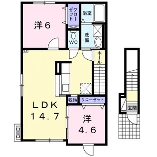 プランタン シャリテII【2階】の間取り