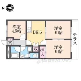 エルシャトー【1階】の間取り