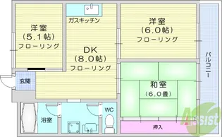セクターズマンション【2階】の間取り