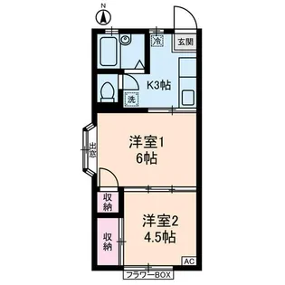 KMハイツ【1階】の間取り