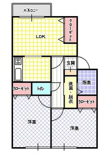 ルミエール葛原【1階】の間取り
