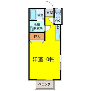 グランデール平松【1階】の間取り