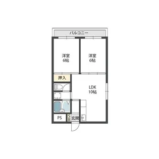ロワーメゾン岸ノ里【2階】の間取り