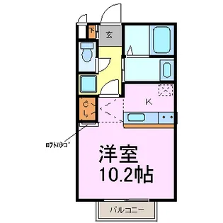 Bonheur.T(ボヌールティー)【2階】の間取り