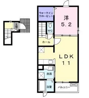 シャルマント・メゾン【1階】の間取り