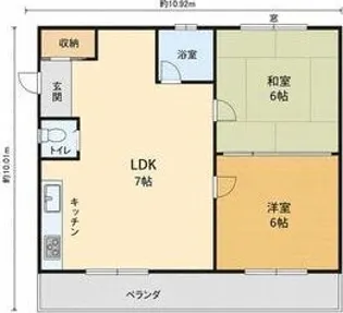 ジェネスハイツみどり台【1階】の間取り