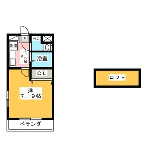 リバーサイド山王【2階】の間取り