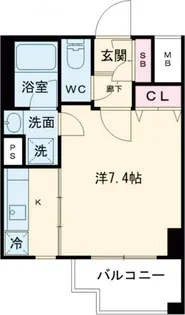 クレヴィスタ代田橋【6階】の間取り