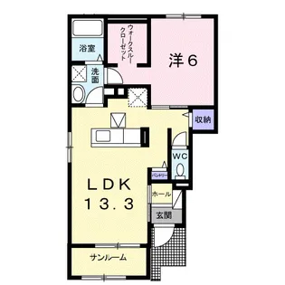 Placido U B【1階】の間取り