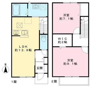 ユアメゾン ル フォレ壱番館【1階】の間取り