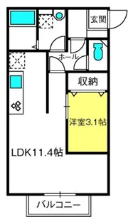 ウィズコンフォートかくらI【1階】の間取り