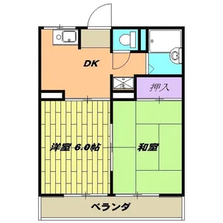コーポ名取II【1階】の間取り