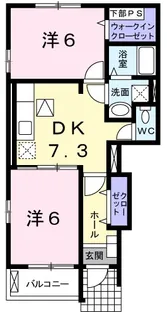 パティオ・スカイ VI【1階】の間取り