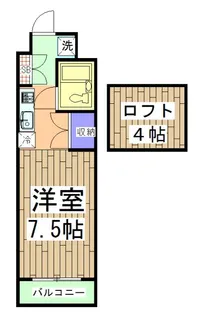 アサヒハイツ【4階】の間取り