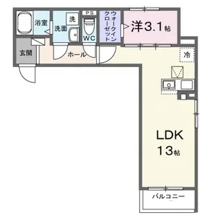 ヒカルサ熊谷イースト【2階】の間取り