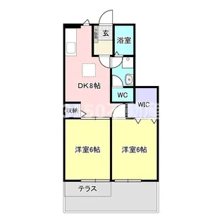 スクエア21 B【1階】の間取り