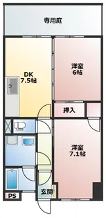 千頭マンション【1階】の間取り