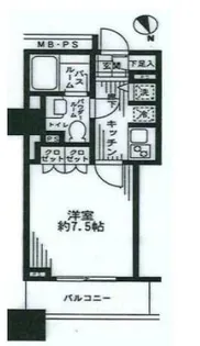シティタワー横濱【8階】の間取り