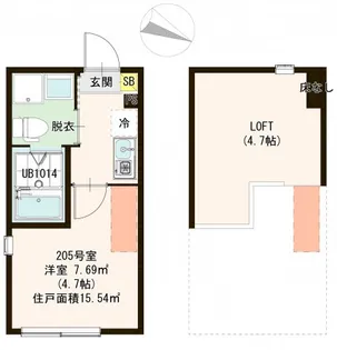 ハーモニーテラスKNT【2階】の間取り