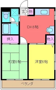 エステート奥戸【3階】の間取り