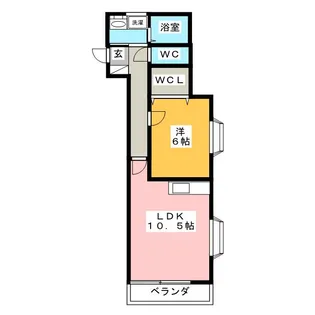 フローレンス【1階】の間取り