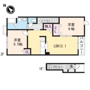 キャナール【2階】の間取り