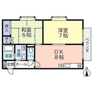 ローレンスパークA棟【2階】の間取り