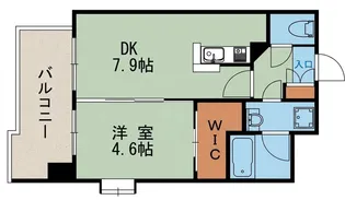 アソシアグロッツォ日赤通り【6階】の間取り