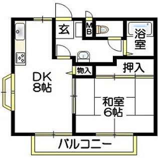 サンビレッジ吉川D【2階】の間取り