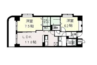 ラポール西大島 ウエスト【5階】の間取り