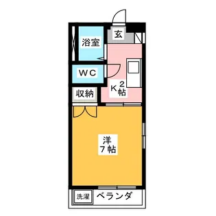 ホワイトセブン 東棟【2階】の間取り