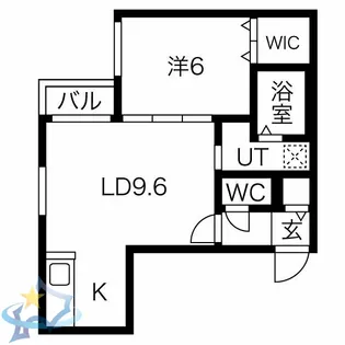レストシティ北7条【4階】の間取り
