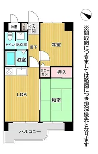 ライオンズマンション熊高前【5階】の間取り