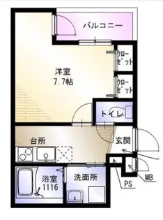 シュークリア北花田【2階】の間取り
