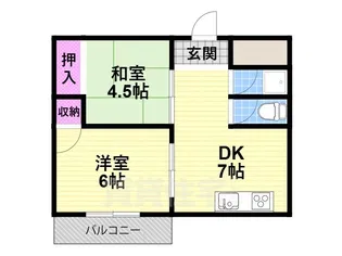 宏和マンション 1号館【4階】の間取り