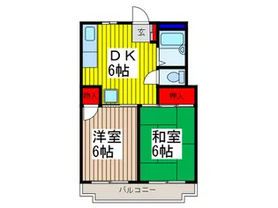 サンハイツ福田【2階】の間取り