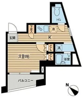 エスティメゾン千駄木【9階】の間取り