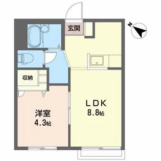 パセオ・ジン E【2階】の間取り
