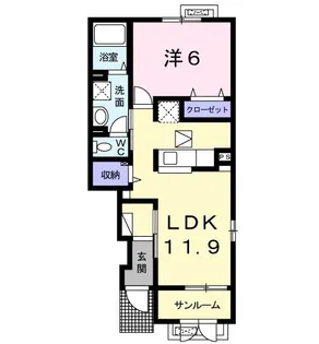 コージー コートC【1階】の間取り