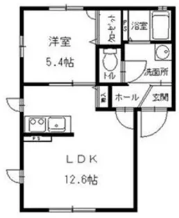ブランエノワールAB【1階】の間取り