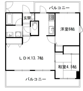 ペルル加島II【14階】の間取り