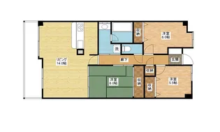 コアマンション長崎ガーデンヒルズ【12階】の間取り