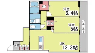 エルキューブ深江【2階】の間取り