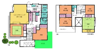 神奈川県横浜市青葉区市ケ尾町【一戸建】の間取り