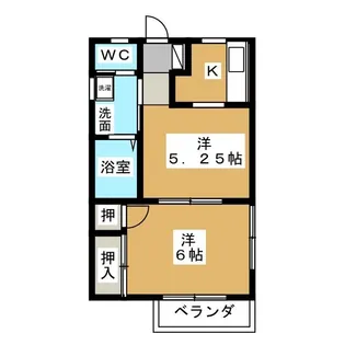 タカラフラットII【1階】の間取り