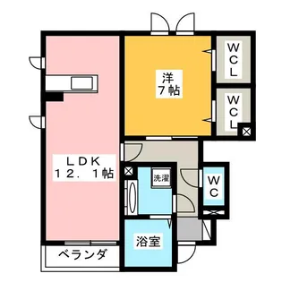 ドヌール井草B【1階】の間取り