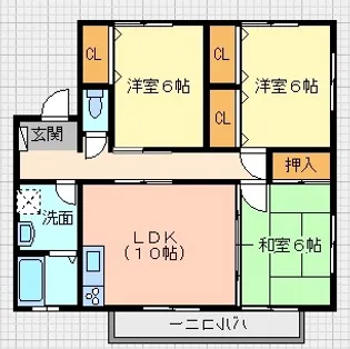 森ハイツ【2階】の間取り