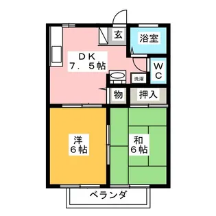 クイーンシャトウA棟B棟【2階】の間取り