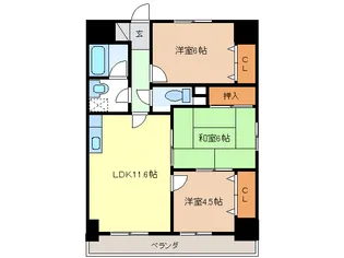 Belle de meure長良【1階】の間取り