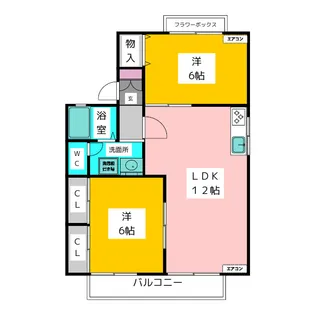 セジュールスギモトB【1階】の間取り